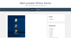 Desktop Screenshot of blog.zactor.de